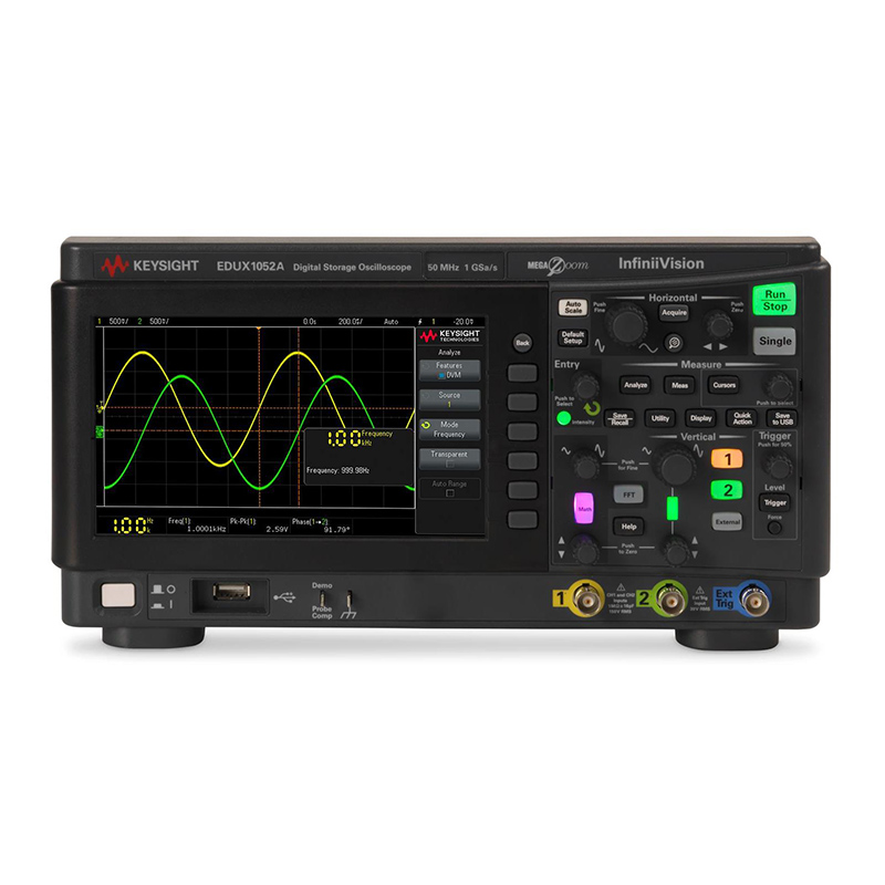 是德EDUX1052A 示波器：50 MHz，2 個(gè)模擬通道